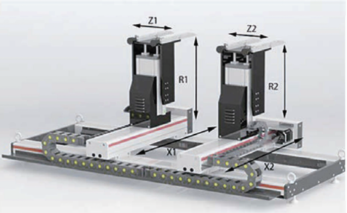Butee arriere avec axes X1 X2 R1 R2 Z1 Z2 optionnel APH ALDIMA PRESSBRAKE