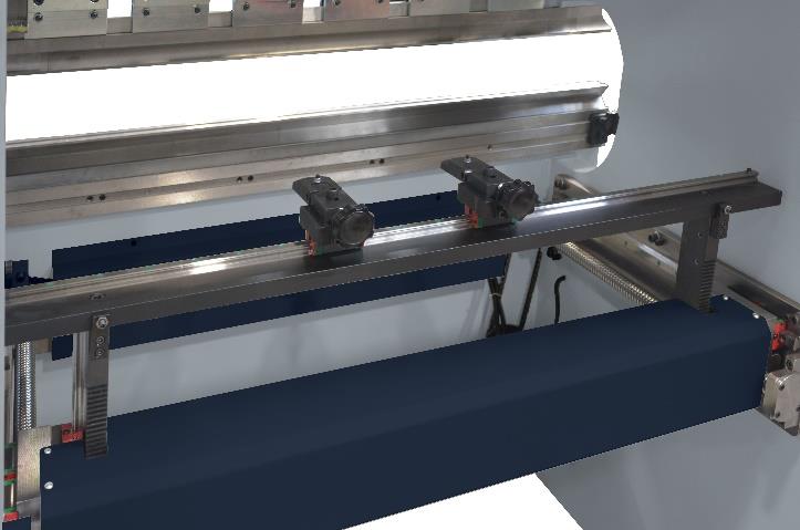 Presse plieuse hydraulique UZMA HAP butees arrieres axe X et R standard sur HAP 1540 et 2060 vue d ensemble