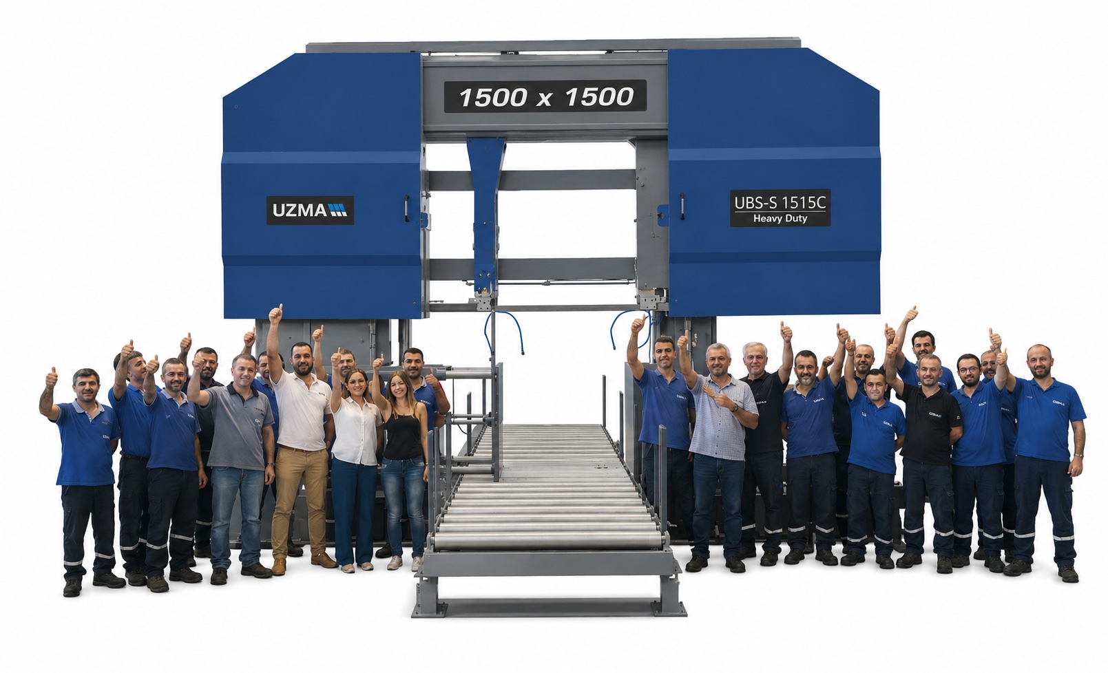 scie a ruban double colonne semi automatique UBS S 1515C Heavy Duty Uzma 2